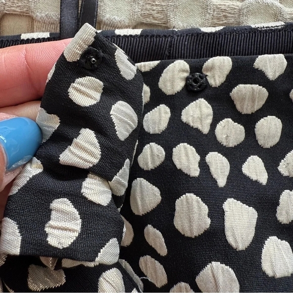 J. Crew Metallic Gold & Black Pebble Print Mini Skirt Size 8 - Picture 10 of 16